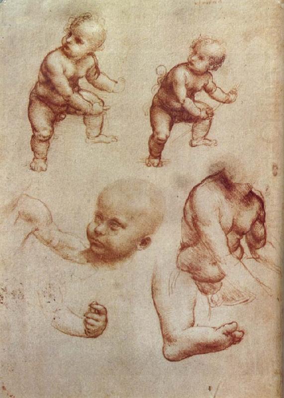 LEONARDO da Vinci Drawing of an Infant china oil painting image